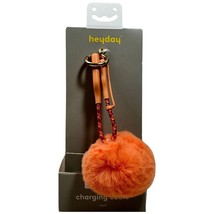 Heyday 6&quot; LTNG to USB-A Pom-Pom Keychain Clip Ring Portable Cable - Cora... - £6.09 GBP