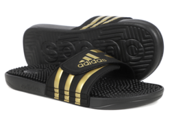 adidas Adissage Slides Unisex Slipper Casual Gym Slide Shoes Black NWT E... - $60.27