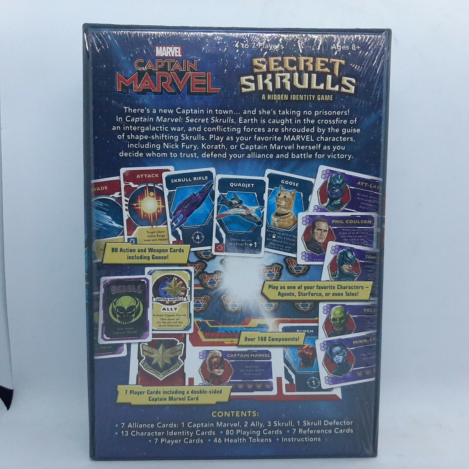 Captain Marvel ~ Secret Skrulls ~ A Hidden Identity Card Game ~ usaopoly ~ NIP Item image 2