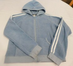 Rave Women&#39;s Ladies Long Sleeve Zip Up Hoodie Jacket Blue Size M medium GUC - $15.29
