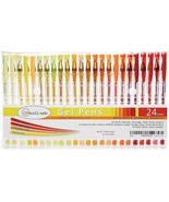 OfficeGoods Yellow, Orange, Red Gel Pen Set - 24 Fast Drying Smudge Free... - £29.87 GBP