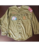 Vintage BSA Boy Scouts Official Long Sleeve Uniform Button Up Shirt W/ P... - $1,089.13 MXN
