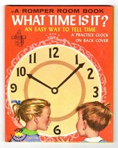 VINTAGE 1954 Romper Room What Time is It Children&#39;s Hardcover Book - £11.86 GBP