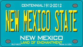 New Mexico State Teal Novelty Mini Metal License Plate Tag - $278.95 MXN