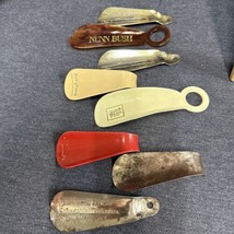 Vintage Advertising Shoehorn Lot of 8 Polly Parrot, Florsheim Metal and Plastic. - $28.71