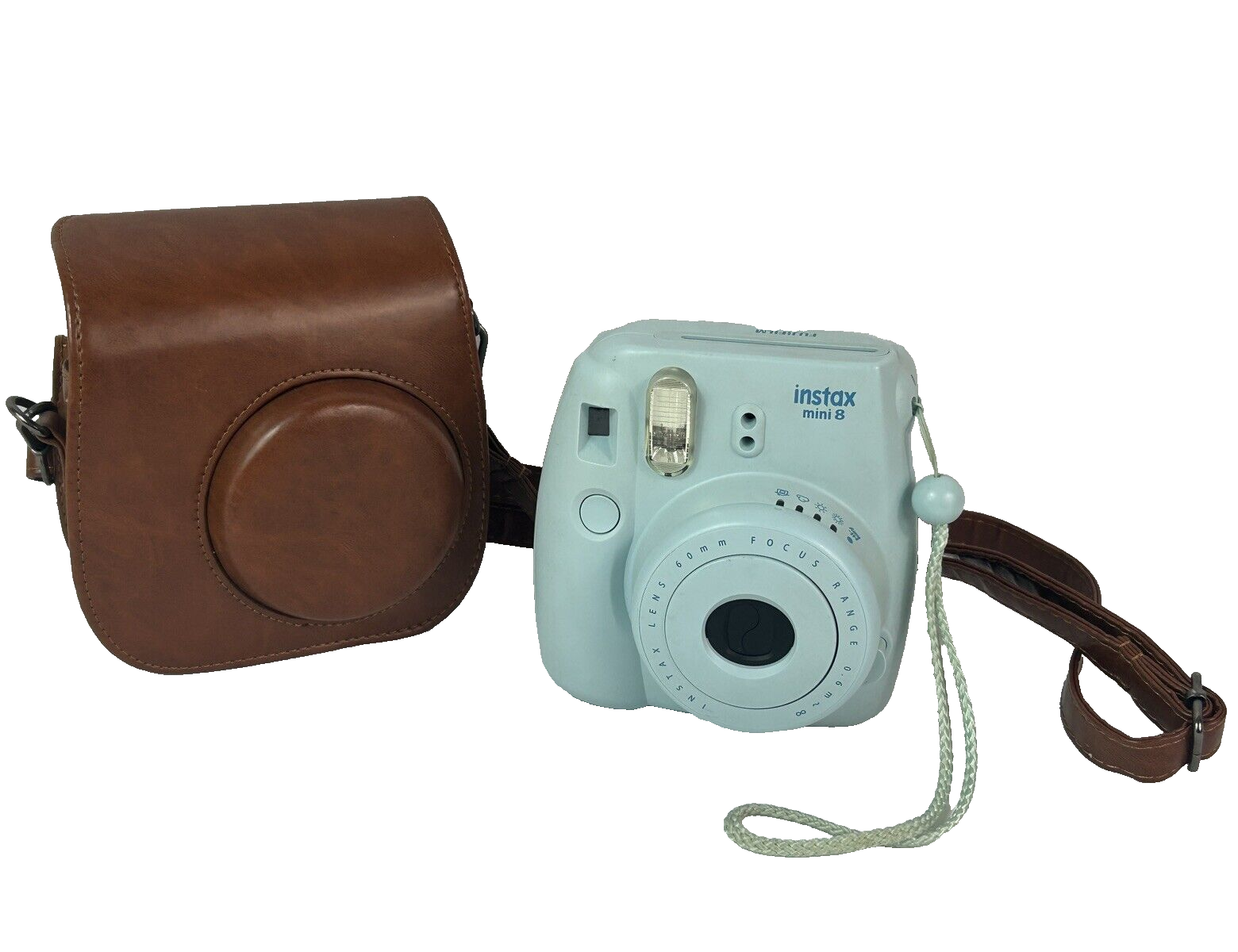 Fujifilm InStax Mini 8 Light Blue Camera With Case Tested Works Used - $29.70