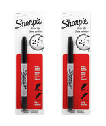 Pack of (2) NEW Sharpie Black Permanent Twin Tip Ultra Fine/Fine Marker - $11.71 CAD