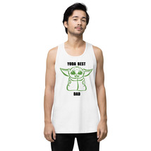 YODA BEST DAD | Tank Top T-Shirt Graphic Art Print Father&#39;s Day Design  - $22.88