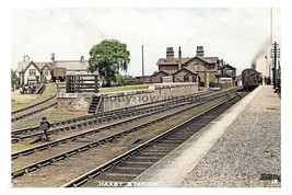 ptc1628 - Yorks. - Steam Engine arriving at Haxby Railway Station - print 6x4 - $2.80