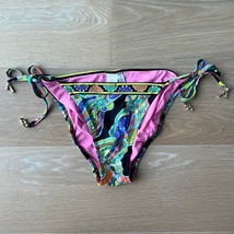 Trina Turk Black Sea Garden Tie Side Hipster Swim Bikini Bottom sz 8  - $34.99