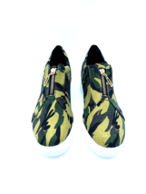 Heli Zip-Front Wedge Sneaker Boots - Olive Camo, US 7.5M - £15.52 GBP