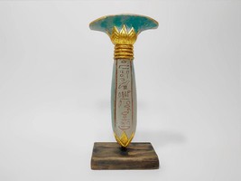 Wedge stick. Stick of Hathor. Stick of Sekhmet. Lotus flower. An exact museum co - £225.49 GBP