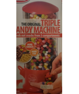 Triple Candy Machine Dispenser Machine 3 Compartments Gumball Gum Ball S... - $33.65