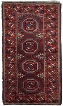 Hand made antique Afghan Baluch rug 3.3&#39; x 5.6&#39; ( 100cm x 170cm ) 1900s 1C357 - £987.20 GBP