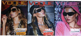 VTG Vogue Eyewear Two Sided Store Advertisement Folded Poster, Gisele, 12&quot; x 16&quot; - £19.40 GBP