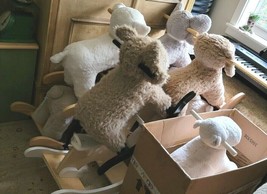 Pottery Barn Kids Lamb Critter Nursery Rocker Personalized Ava 20&quot; High Nwot - £78.95 GBP