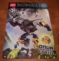 Lego Bionicle Double Sided Onua Master Of Earth Promo Poster New 11 X 17" Legos - $14.85