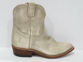 Frye BILLY SHORT 77816 Beige Leather Ankle Boot Western Rodeo Pull-On 7.... - $140.00