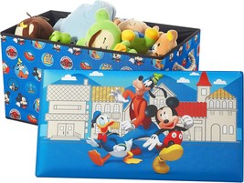 Disney Mickey Mouse Collapsible Toy Storage Bench And Ottoman, 14.5&quot; H X... - £39.96 GBP