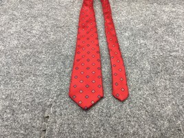 Pierre Cardin Tie Men’s Necktie Red Diamonds Geometric Designer 100% silk 56” - £7.88 GBP