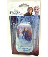 Jasco  Disney Frozen  Night Light Destiny Awaits  Elsa and Anna NIP Led ... - $5.94