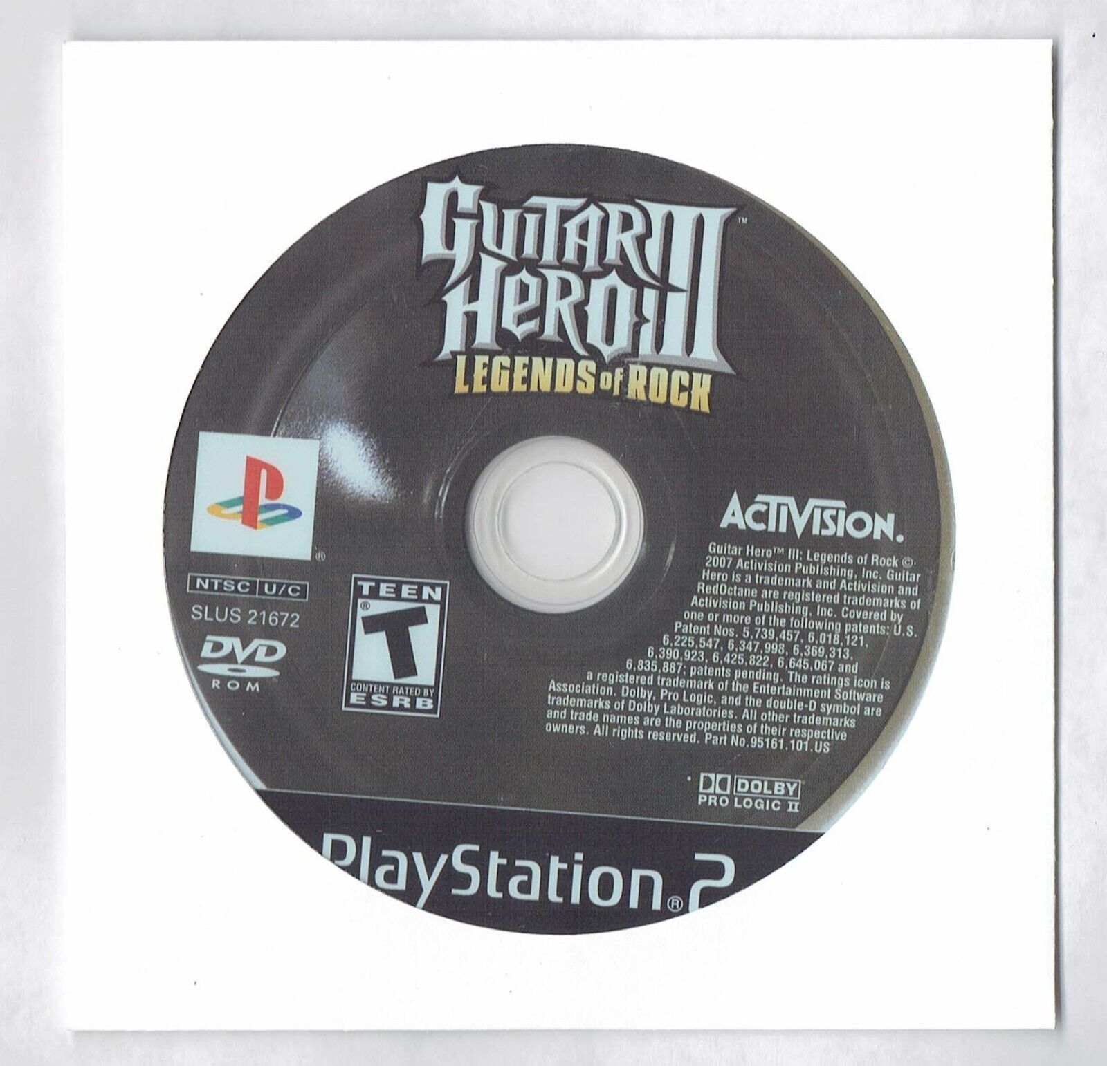 Primary image for Guitar Hero 3 Legends of Rock PS2 Game PlayStation 2 disc only