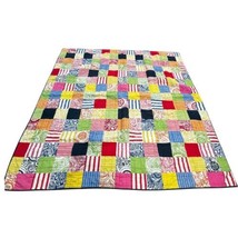 Pottery Barn Multi-Color Patchwork Quilt Bedspread Handmade Full Queen 8... - £62.77 GBP