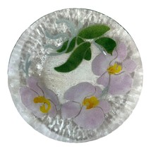 SYDENSTRICKER BUTTERFLY ORCHID Purple 8.5 Dinner Dessert PLATE Fused Art... - £18.02 GBP