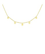 14k Yellow Gold Necklace with Six Pointed Stars - £431.53 GBP