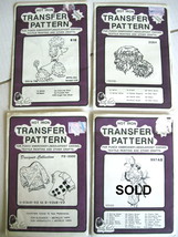Three (3) Pretty Punch Hot Iron Transfer Patterns in Sealed Envelopes - ... - $14.99