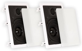 Theater Solutions TS65W in Wall 6.5&quot; Speakers Surround Sound Home Theater Pair, - £79.37 GBP
