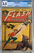 Flash Comics #20 (1941) CGC 3.5; Full page ad for All-Flash Quarterly #1 - £471.00 GBP