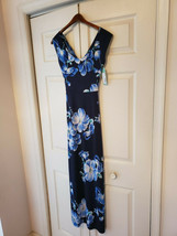 Gilli Navy Blue Women&#39;s Size Small Mitchel Jersey Maxi Dress #23483-981-... - $49.45