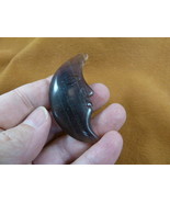 (Y-MOON-701) Green brown Crescent half Moon gemstone carving I love you ... - €19,96 EUR