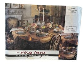 Vogue Sewing Pattern 2861 Napkins Placemats Silverware Pouch Table Cloth... - $9.10