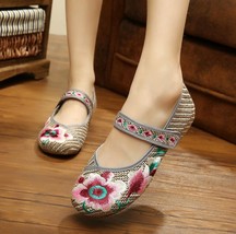 Ntage women s embroidery flat shoes old peking ballet flats casual cotton driving shoes thumb200