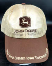 JOHN Deere Tan/Brown Adjustable Hat Tractorcade 2010 Iowa - £19.32 GBP