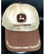 JOHN Deere Tan/Brown Adjustable Hat Tractorcade 2010 Iowa - £19.46 GBP