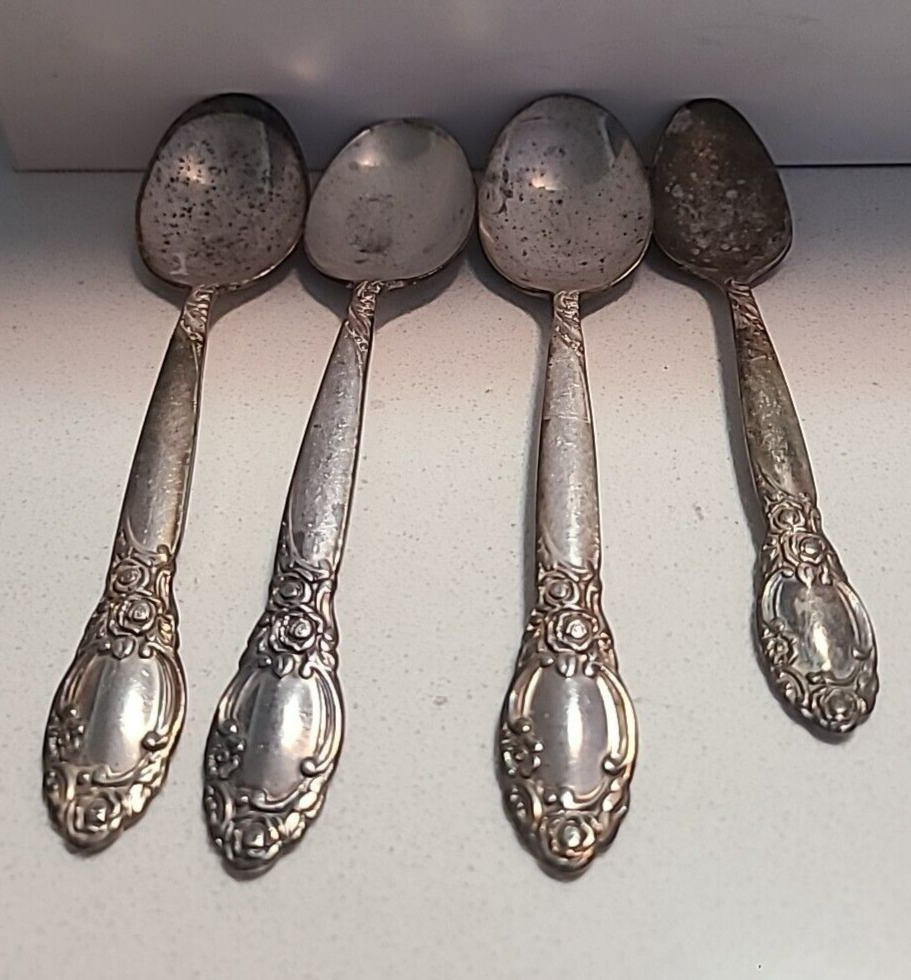 Ballad Country Lane by Oneida Set of 3 Place/Oval Soup Spoons and 1 teas... - $14.99