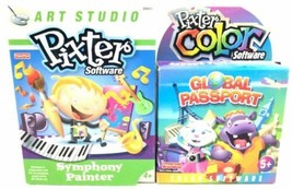 Lot Of 2 Fisher Price Pixter Software Symphony Painter & Global Passport New - $12.27