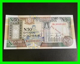 Uncirculated Somalia Mogadishu North Forces 50 N Shilin Banknote Currency 1991 - £15.81 GBP