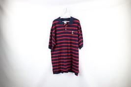 Vintage 90s Disney Mens XL Striped Color Block Mickey Mouse Golf Polo Shirt - $34.60