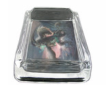 Mythical Creatures D2 Glass Square Ashtray 4&quot; x 3&quot; Smoking Cigarette Bar - $49.45