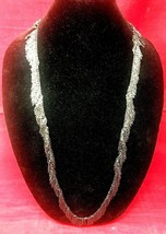 Black Metal Fringe Chain Long Necklace 36&quot; - £23.67 GBP