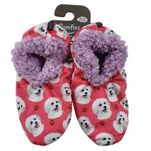 Maltese Dog Slippers Comfies Unisex Super Soft Lined Animal Print Bootie... - $18.80