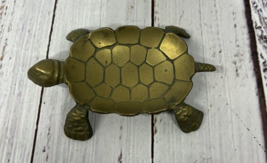 Vintage Brass Sea Turtle Dish Animal Coin Holder Trinket Dish - £20.38 GBP