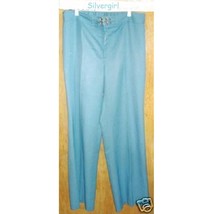 Vintage Polyester Dusty Blue Ladies Slacks - £7.85 GBP