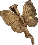 Vintage Decorative Style Cast Iron Butterfly Door Knock Antique Brass Fi... - $34.30