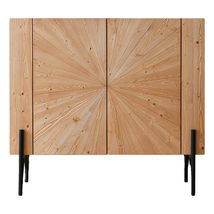 interoknack Solid Wood Shoe Cabinet, French Vintage Sunburst Sideboard, ... - $1,299.00