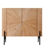 interoknack Solid Wood Shoe Cabinet, French Vintage Sunburst Sideboard, ... - $23,858.24 MXN